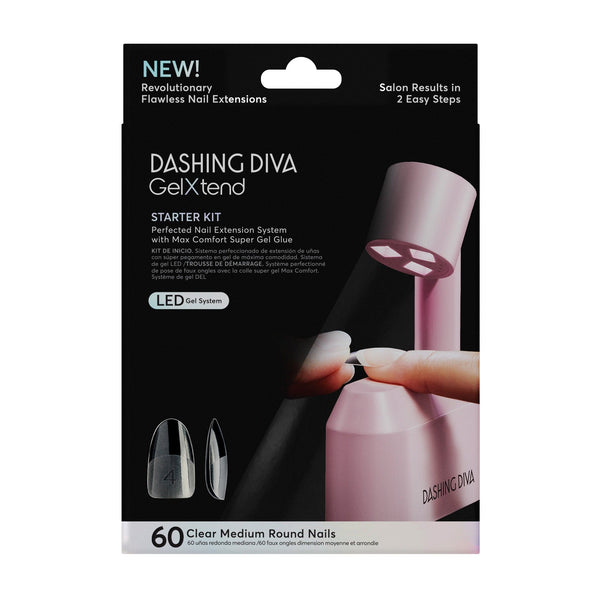 dashing diva Clear Medium Round Kit GelXtend Starter Kit