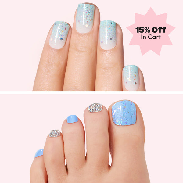 dashing diva Berry Hydrated Glaze Mani Pedi Set