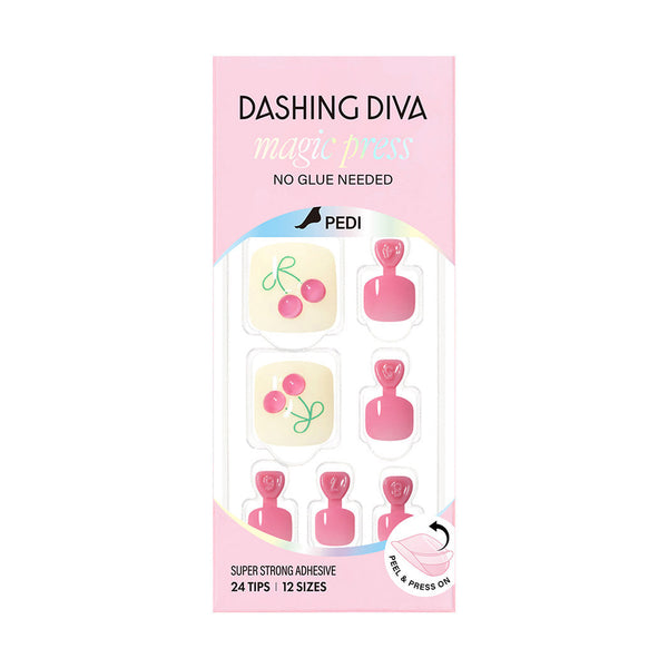 Dashing Diva Cherry Berry JCK Magic Press Pedicure