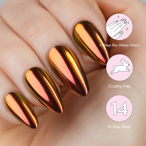 Dashing Diva Iridescent Red Chrome Powder