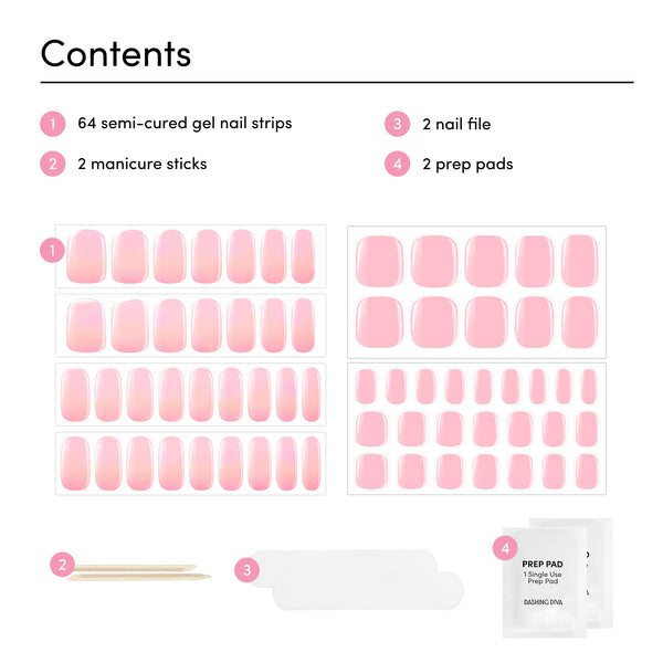 Dashing Diva Peach Fizz Glaze Mani Pedi Set