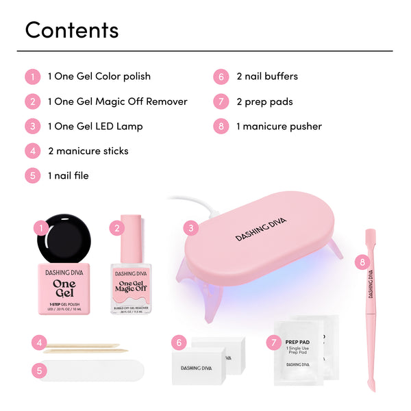 Dashing Diva Real Black One Gel Color Bundle