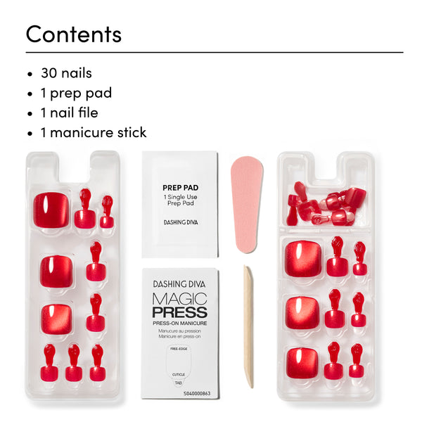 Dashing Diva Red's My Color Magic Press Pedicure