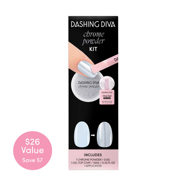 dashing diva Silver Chrome Chrome Powder Kit