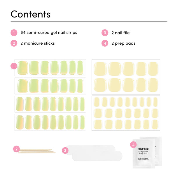 Dashing Diva Spicy Lemonade Glaze Mani Pedi Set