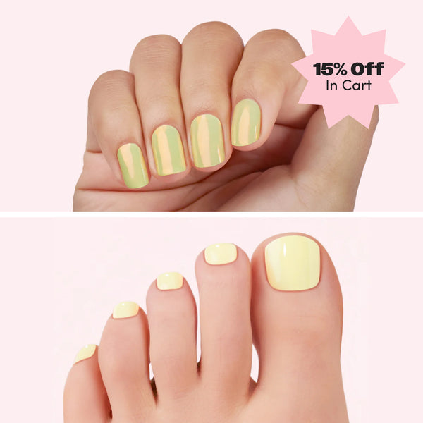 dashing diva Spicy Lemonade Glaze Mani Pedi Set