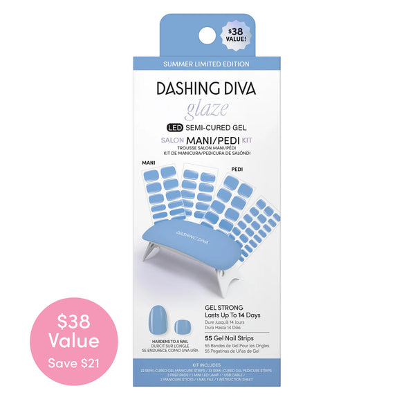dashing diva The Bitesize Blue Glaze Mani/Pedi Kit