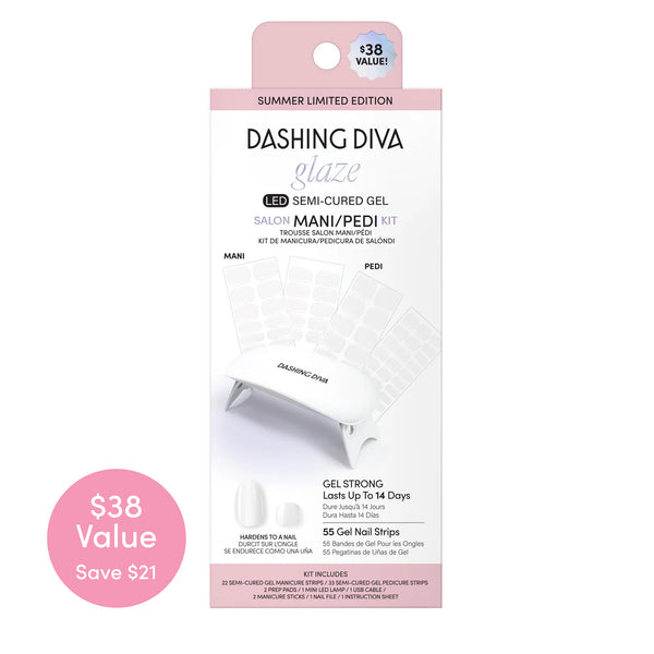 dashing diva The Rice Milk Glaze Mani/Pedi Kit