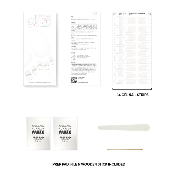 Dashing Diva White French Glaze Design