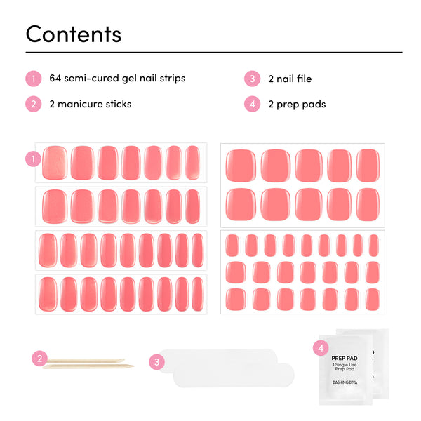 Dashing Diva Grapefruit Gone Wild Glaze Mani Pedi Set