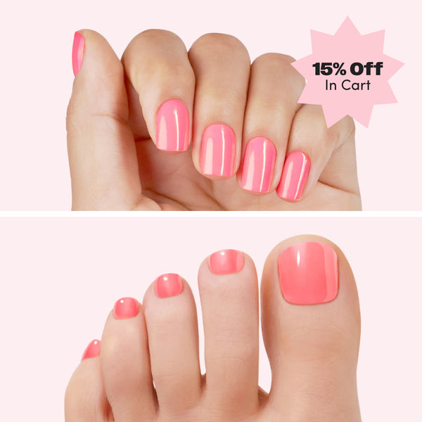 dashing diva Grapefruit Gone Wild Glaze Mani Pedi Set