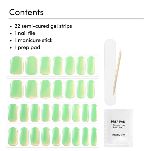 Dashing Diva Sorry I'm On A Juice Cleanse Chrome Mani Glaze Effect