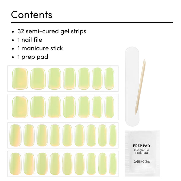 Dashing Diva Spicy Lemonade Chrome Mani Glaze Effect