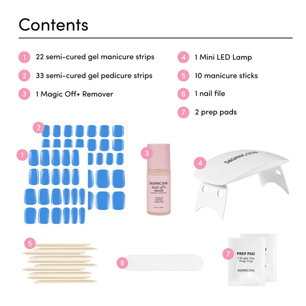 Dashing Diva The Bitesize Blue Glaze Mani Pedi Bundle