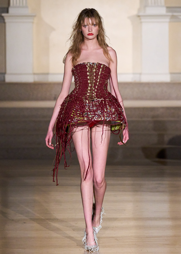 Dauphinette Basketwoven Hair Lampshade Corset Dresses