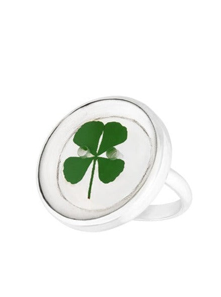 dauphinette Clover Baby Button Ring
