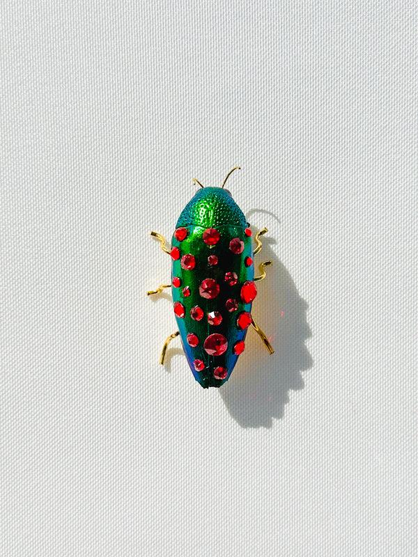 dauphinette Crystal Beetle Pin