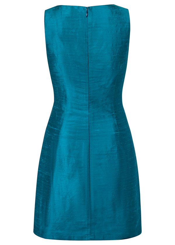Dauphinette Doris Dress In Emerald Silk Dresses