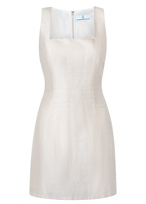 dauphinette Doris Dress in Pearl Silk Dresses