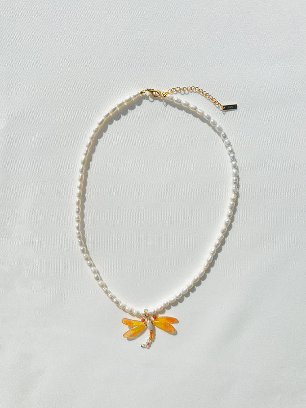 Dauphinette Dragonfly Pearlie Necklace Necklaces
