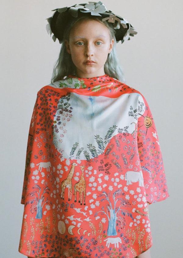 Dauphinette Floatkerchief Top In Fever Dream