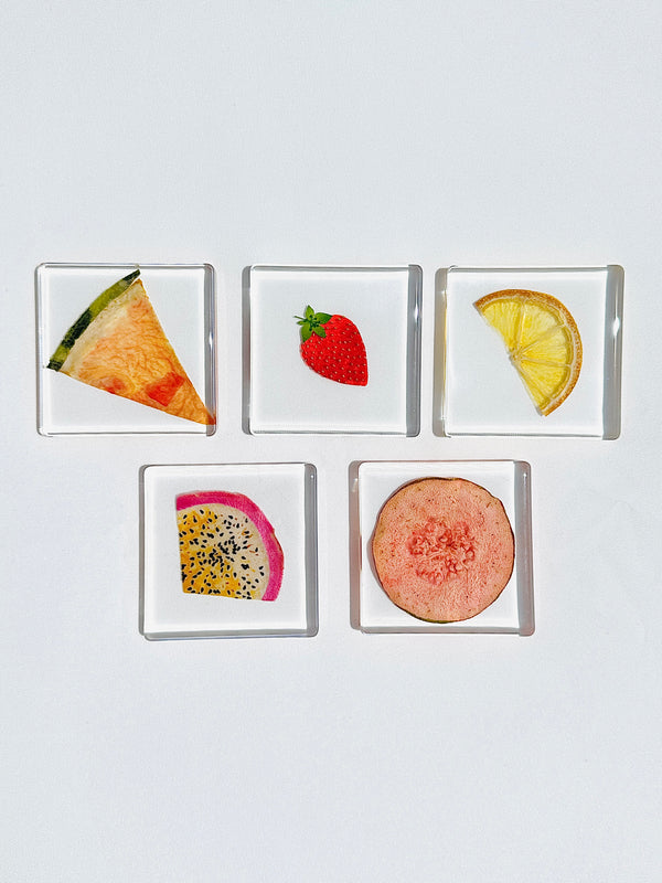 Dauphinette Fruit Salad Square Coasters Coasters
