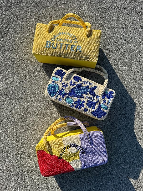 Dauphinette Hand-Beaded Butter Bag