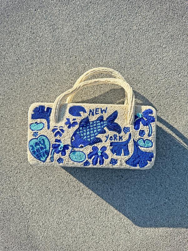 dauphinette Hand-Beaded Chinoiserie Bag