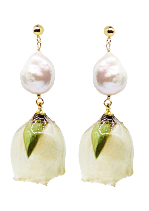 Dauphinette Ivory Rosewater Earrings Earrings