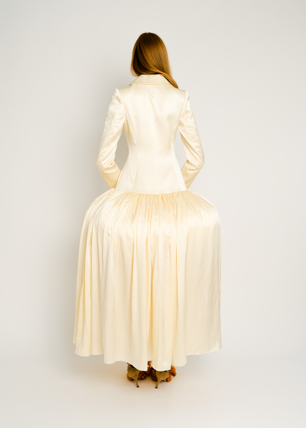 Dauphinette Joan Dress In Ivory Silk Dresses