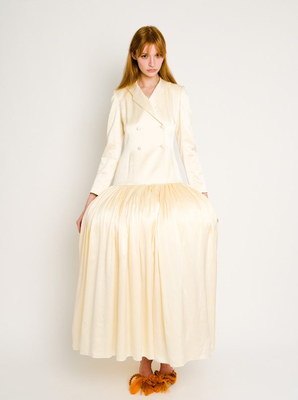 dauphinette Joan Dress in Ivory Silk Dresses