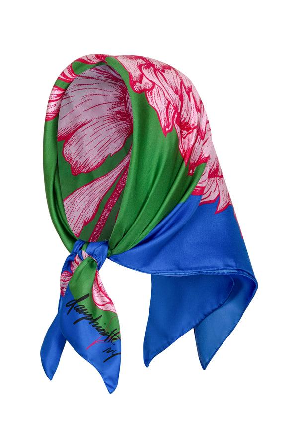 Dauphinette Jumbo Peonies Silk Scarf