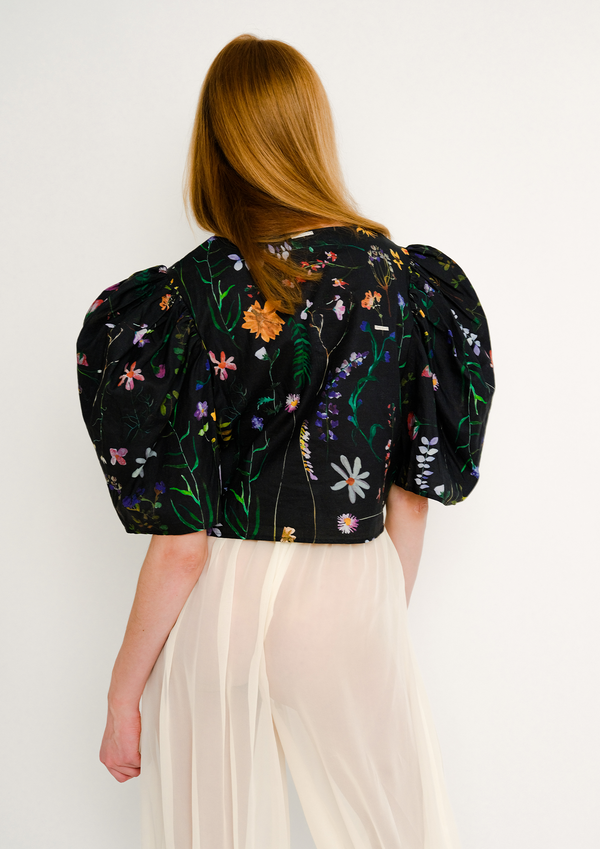 Dauphinette Linen Bleeding Hearts Top - Scrapbook