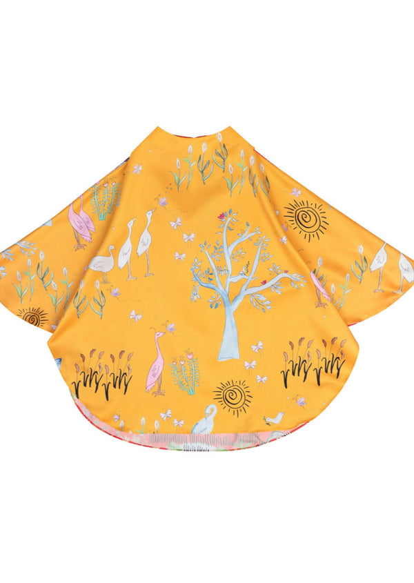 dauphinette Mixed Prints Floatkerchief Top
