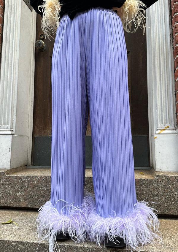 Dauphinette Party Pants In Lilac Pleats Pants