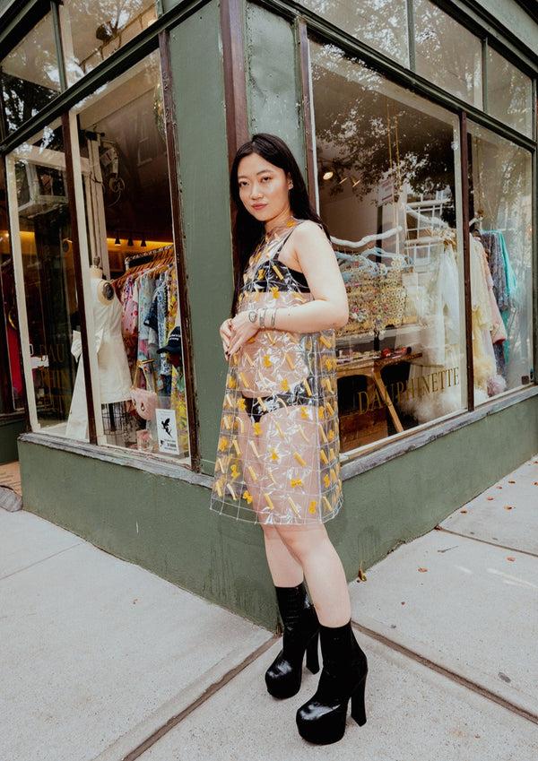 Dauphinette Pasta Quilt Mini Dress