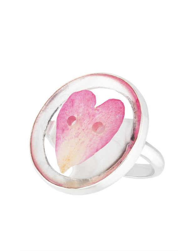 dauphinette Rose Petal Button Ring