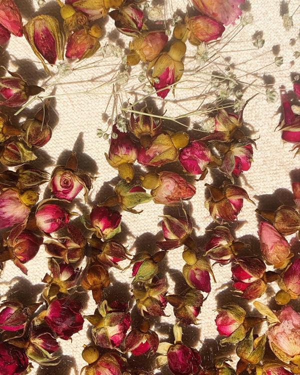 Dauphinette Rosebud Round Tray