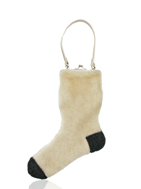 dauphinette Shearling Sock Bag