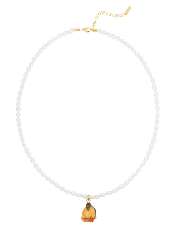 Dauphinette Single Rose Strand In Ivory Necklaces