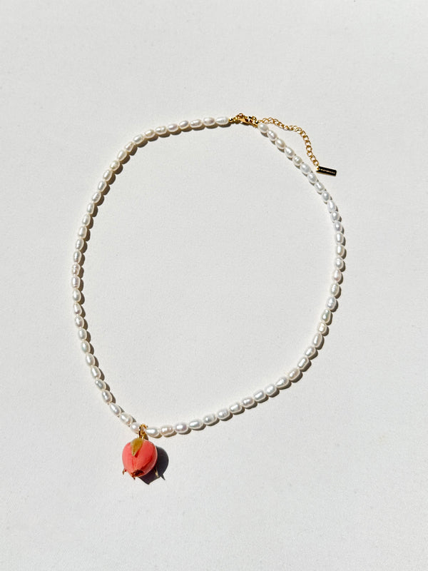 Dauphinette Single Rose Strand In Sakura Necklaces