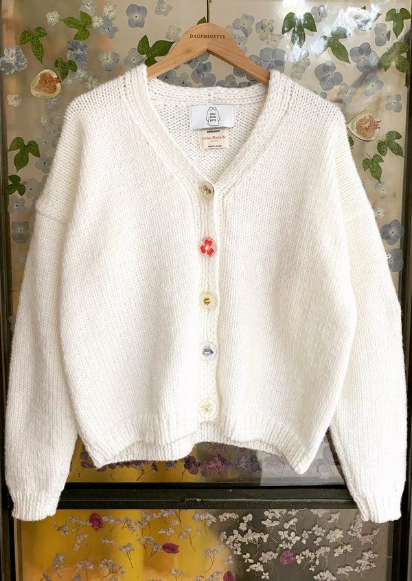 Dauphinette Snow Flora Cardigan