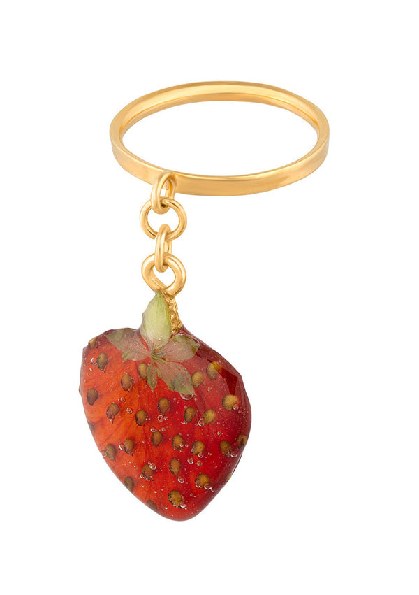 Dauphinette Strawberry 14k Charm Ring