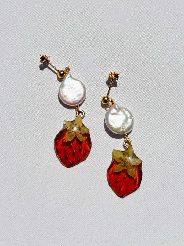 dauphinette Strawberry Milkdrop Earrings Earrings