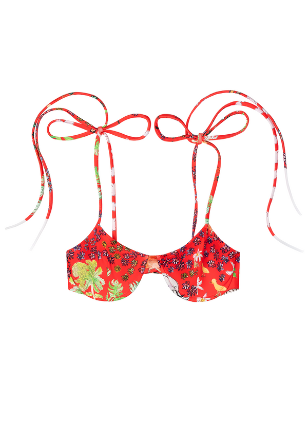 dauphinette Underwire Swim Top in Fever Dream