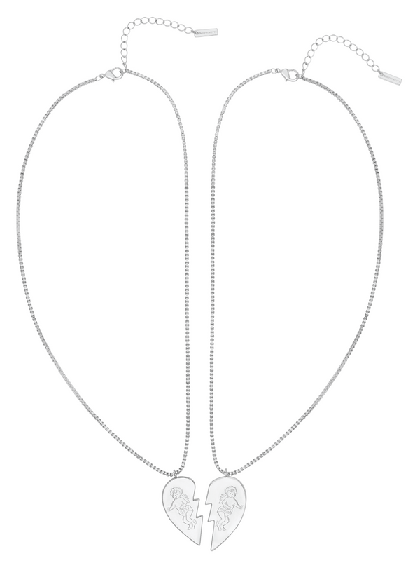 dauphinette Happy Hearts Necklace Pair in BFF Cherubs Necklaces