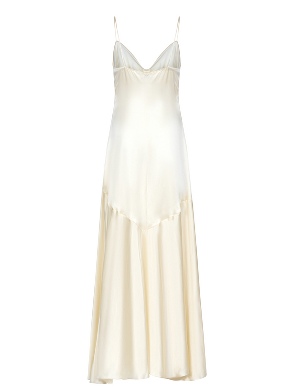 Dauphinette Hattie Dress In Ivory Silk Charmeuse Dresses