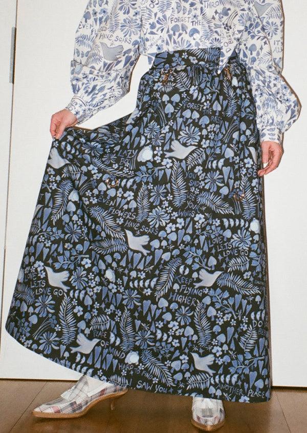 Dauphinette Hitched Skirt In Lazy Boy Floral Skirts