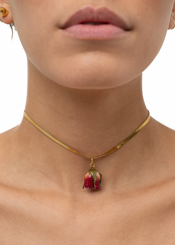 Dauphinette Liquid Gold Necklace In Vampire Necklaces