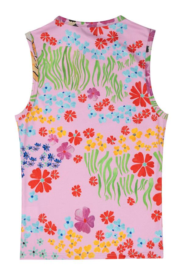 Dauphinette Olive Tank In Tiger Blooms Shirts U0026 Tops